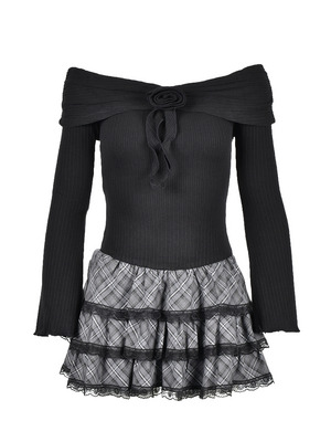 Rose Off Shoulder Docking Onepiece