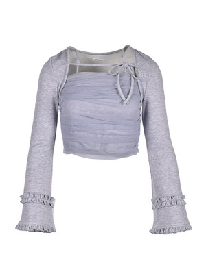 Bust Gather Tulle Tops