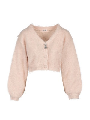 Ribbon Bijou Shaggy Cardigan