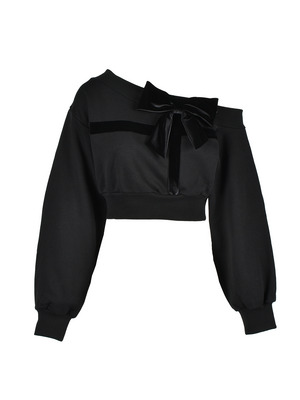 Ribbon One shoulder Sweat