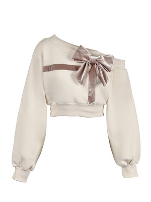 Ribbon One shoulder Sweat