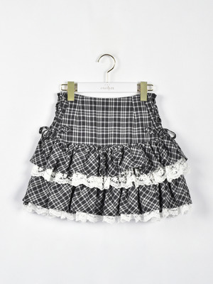 サイドリボンティアードミニスカート