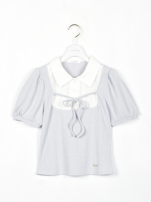 シャツドッキングリボントップス